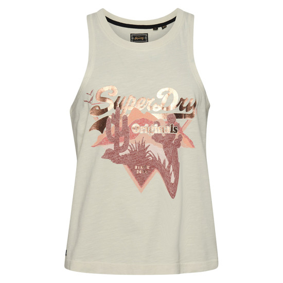 Superdry Γυναικεία αμάνικη μπλούζα Vintage Logo Narrative Vest Top